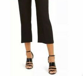 Calvin Klein Women's Zipper-Pocket Cropped Twill Pants Black Size 12