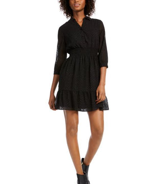 Maison Jules Women's Polka Dot Dress Black Size X-Large