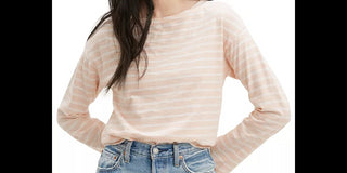 Levi's Women's Molly Sailor Striped Cotton T-Shirt Pink Size Large
