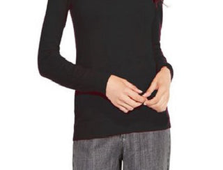 Planet Gold Juniors' Long-Sleeve Mock-Neck Top Black Size Extra Large