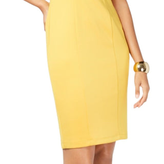 Thalia Sodi Women's Halter Ring Dress Yellow Size Medium