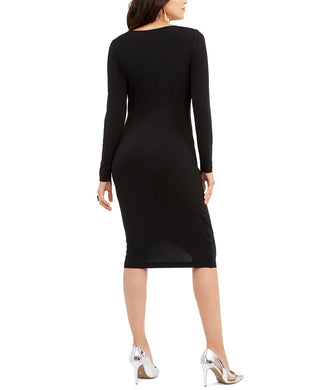 Thalia Sodi Women's Ruched Sheath Dress Black Size X-Small