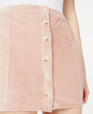 Rewash Juniors' Corduroy Button-Front Skirt Pink Size Medium
